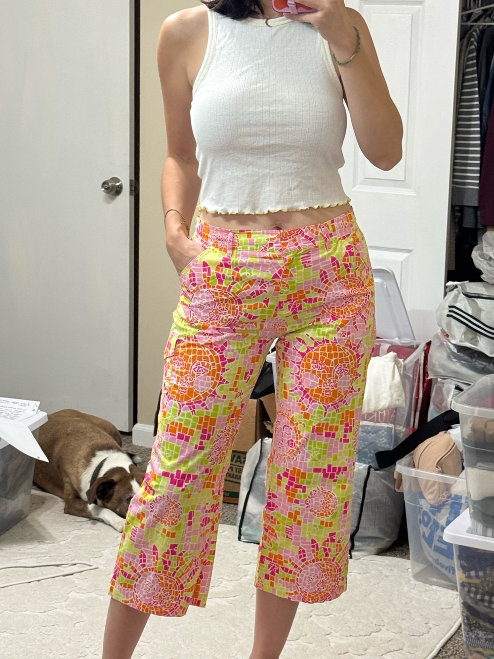 Lilly Pulitzer cotton Capri pants, size 6